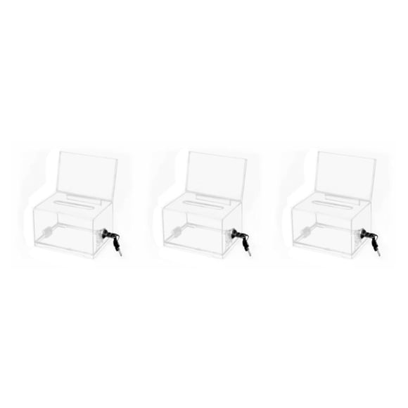 Advancent Clear Voting Case Ticket Container Lockable Storage Organizer Box Suggestion Type1 NO1