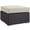 Beige, variant on Afuera Living Square Rattan Patio Ottoman in Espresso/Peridot