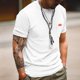thumbnail image 4 of Camiseta de Cuello Redondo de Manga Corta de Color Sólido, de Tamaño Más Casual de los Hombres en Algodón Suave para el Uso Diario, Camiseta Transpirable Clásica, 4 of 9