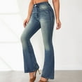 thumbnail image 6 of REALiKUN High Waisted Flared Denim Jeans for Women Bell Bottom Stretch Vintage Ripped Distressed Streetwear, 6 of 7