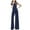 Navy, variant on Jumpsuits for Women Dressy - Elegant Off Shoulder High Waisted Wide Leg Pants Formal Cocktail Party Jumpsuit Rompers Solid Color