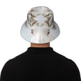 thumbnail image 5 of Honeii White Reindeer Portrait for Unisex Bucket Hat Waterproof Rain Hat Reversible Shiny Rave Bucket Hat for Concert Festival Boonie Cap, 5 of 6