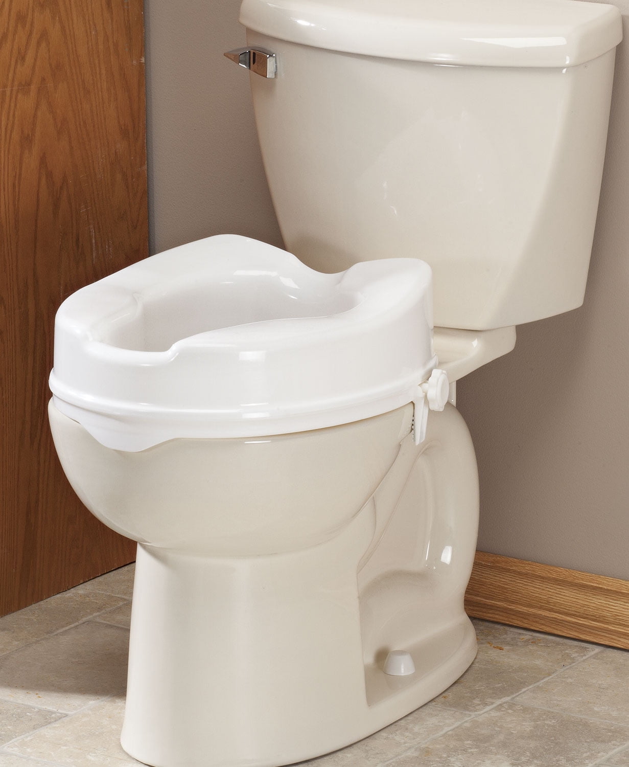 OasisSpace Stand Alone Raised Toilet Seat 300lb - Heavy Duty Medical Raised  Homecare Commode and Safety Frame, Height Adjustable Legs, Bathroom Assist