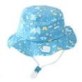 thumbnail image 4 of Toddler Infant Kids Sun Cap Summer Outdoor Baby Girls Boys Beach Cotton Hat Hot Cartoon Print Bucket Hat Cap, 4 of 5