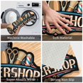 thumbnail image 4 of Front Door Mat Indoor Outdoor Outside Entrance - 16*24in Washable Barbershop Thin Bathroom Rugs Fit Under Door, Bath Rugs for Bathroom, Kitchen Rugs Mats for Floor, 4 of 6