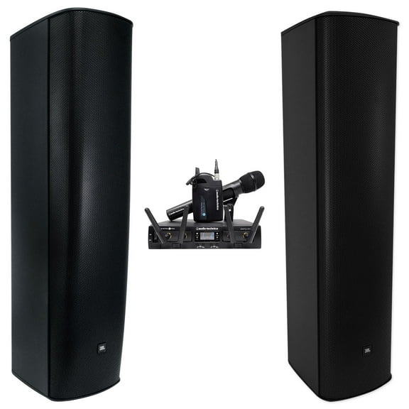 JBL CBT 1000 1500w Black Wall Mount Line Array Column Speaker   Extension   Mic
