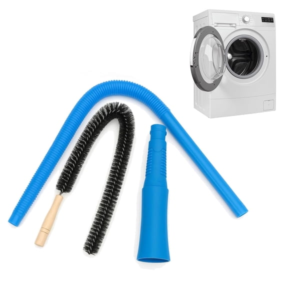 Dryer Vent Cleaning Vacuum Attachment, Universal Lint Vacuum Attachment, Dryer Vent Cleaner Kit Dryer Lint Vacuum Attachment with Stretch Universal Connector, Universal Lint Dryer Attachment(Blue)