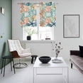 thumbnail image 3 of Coastal Beach Kitchen Curtains Window Panels, Nautical Summer Coral Starfish Shell Insulated Window Treatment Curtain, Grommet Curtains for Bedroom/Living Room/Bathroom, 2 Piece 27.5"Wx39"L, 3 of 8