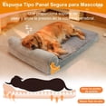 thumbnail image 3 of Cama Ortopédica para Perros Grande,100cm*60cm,Cama para Perro con Espuma Viscoelástica de Recuperación Lenta y Funda extraíble y Suave Piel sintética,Fondo Antideslizante, 3 of 7
