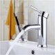 thumbnail image 1 of White Bathroom Sink Faucet, High-Quality Hot and Cold Water Tap, Compatible with 32mm to 42mm Inner Diameter, 1 of 5
