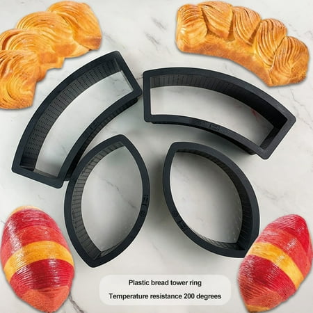 

Xinhuadsh Bread Cutting Mold Rugby Sector-Shape 2 Styles Non-sticky Reusable DIY Making Sugar Craft Tool French Cheese Bread Ring Baking Tools Kitchen Supplies