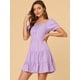 thumbnail image 2 of Vestido Fluido Con Escote Cuadrado Y Volantes En La Espalda Para Mujer Lavanda XS, 2 of 6