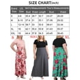 thumbnail image 3 of Sexy Dance Women Summer Autumn FloralPrint Boho Skirt Dress Short Sleeve Party Bodycon Long Maxi Dress Beach Sundress, 3 of 10