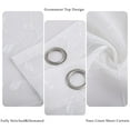 thumbnail image 3 of HA-EMORE White Sheer Curtains 84 Inch Length Bedroom Window Curtain Embroidered Sheers Semi Transparent Living Room Sheer Voile Curtains Drapes Window Treatments 2 Panels Grommet Top, 3 of 8