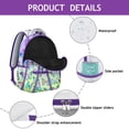 thumbnail image 4 of Floral Butterfly Print Backpack&nbsp;– Water-Resistant School Bag, Fits Up to 15” Laptop, Multiple Pockets, Cute Gift for Girls & Students, 4 of 6
