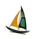 thumbnail image 5 of Iron Sailboat Escultura de esculturas Ornamento de escritorio Estatua de botes coleccionables Figura decorativa para la sala de estar del escritorio, 5 of 8