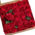 thumbnail image 1 of GoDecor 50pcs Fleurs Artificielles Fausses Roses Décorations de Fête, 1 of 6