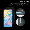 thumbnail image 5 of Dream Wireless  6.7 in. & 0.26 mm 2.5D Arcing Full Coverage Tempered Glass Protector for iPhone 12 Pro Max, Black, 5 of 6