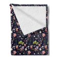 thumbnail image 2 of Botanical Soft Flannel Fleece Blanket, Natural Theme Garden Illustration Along Various Plants and Colorful Butterflies, Cozy Plush for Indoor and Outdoor Use, 60" x 80", Multicolor, by Ambesonne, 2 of 5