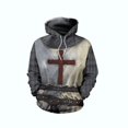 thumbnail image 5 of Sudadera con capucha y armadura de los caballeros templarios, sudadera medieval con cruz de los cruzados, sudadera con capucha estampada en 3D para hombre, chándal de carnaval, 5 of 5