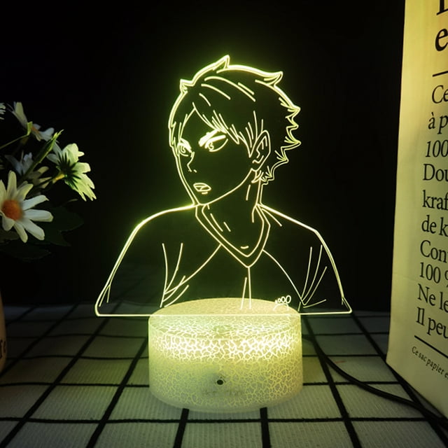 Luz nocturna LED 3D Haikyuus Eitas Semis que cambia de color