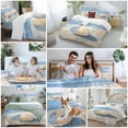thumbnail image 5 of Ocean Shells Bedding Duvet Cover Set King Size 4 Pieces Summer Beach Coastal Vintage Bedding Set with Zipper Closure, 1 Comforter Cover 92x106 Inches 1 Flat Sheet & 2 Pillow Cases, 5 of 7