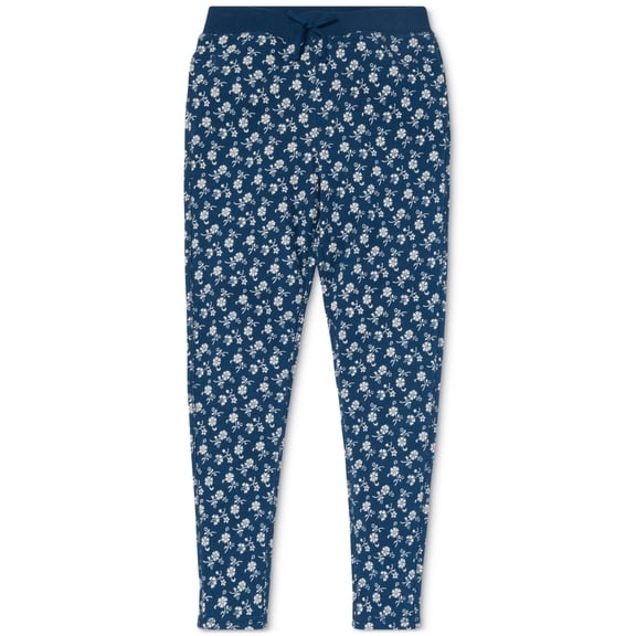Polo Ralph Lauren Big Kid Girls Floral-Print Terry Pants,Blue Multi,M