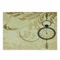 thumbnail image 1 of Clock Cutting Board, Vintage Grungy Background Design with Pocket Watches on Chain Romantic Retrort Print, Decorative Tempered Glass Cutting and Serving Board, Small Size, Brown, by Ambesonne, 1 of 1