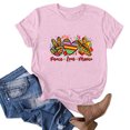 thumbnail image 1 of Fiudx Ropa de Mujer Blusa de Manga Corta con Estampado de Moda para Mujer, Divertida Camiseta con Cuello Redondo, 1 of 3