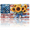 Sunflowers and American Flag, variant on 1 Pcs 2D Flat License Plate Covers & Frames, Sunflowers and American Flag For Decorative Front, Waterproof For Decoration Aluminum License Plate Covers & Frames Cover For Men Women, 12" X 6"