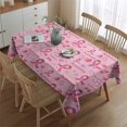 thumbnail image 2 of Pink Breast Cancer and Love Rectangle Tablecloth 60"x84",Waterproof Polyester Rectangle Table Cloth, Wipeable Spillproof Polyester Tablecloth for Dining, Camping, Indoor and Outdoor, 2 of 5