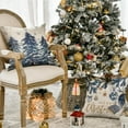 thumbnail image 5 of Merry Christmas Trees Snowflake Throw Pillow Covers, 18 x 18 Inch Joy Xmas Balls Winter Holiday Cushion Case Decoration for Sofa Couch Set of 4, 5 of 7