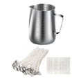 thumbnail image 2 of Soporte de Mecha BLESIY Olla Acero Inoxidable Conjunto 2 Macetas para Hacer Velas, 2 of 8