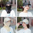 thumbnail image 6 of New  Breathable Protective Shield Summer Sunscreen Ice Silk Cap Women Sun Protection Cap Full Face Mask Outdoor Sports Hat NAVY, 6 of 8
