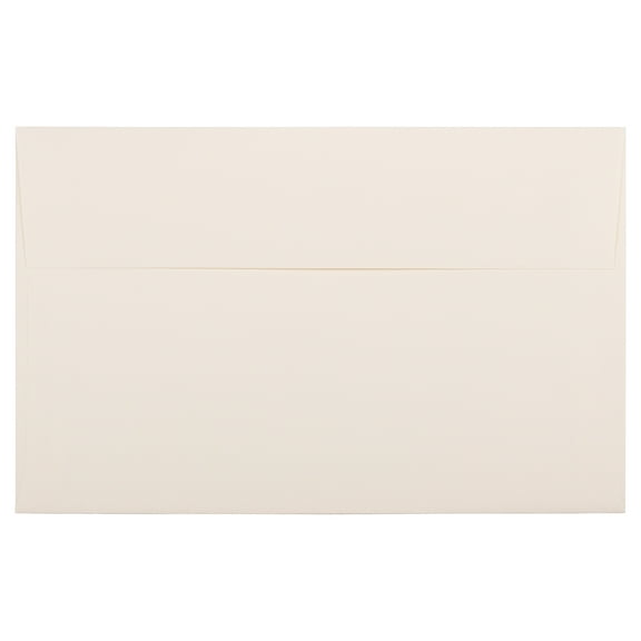 JAM A10 Strathmore Invitation Envelopes, 6 x 9 1/2, Natural White Linen, 50/Pack