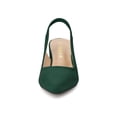 thumbnail image 6 of BLISSFUL STEP St. Patrick's Day Women's Block Heel Pumps Slingback Heels Dark Green 8.5, 6 of 7