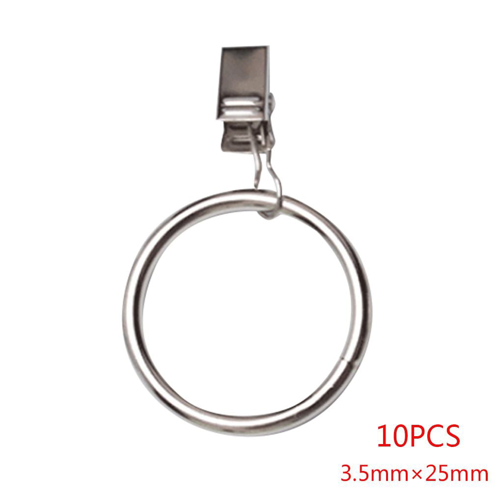 Details about   7-Pack Metal Curtain Rings with Curtain Clips Drapery Rustproof Vintage 