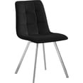 thumbnail image 3 of Meridian Furniture Annie Black Velvet Dining Chair (Set of 2), 3 of 5