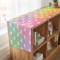 thumbnail image 6 of Easter Table Runner, Spring Rabbits Silhouette Rainbow Ombre Art Washable Cotton Linen Table Runners 36 Inches Long, Dresser Scarf Runner for Nightstand/End Tables/Round Tables 13''x36'', 6 of 9
