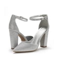 thumbnail image 3 of Zapatos de Vestir DREAM PAIRS Coco Plateados con Tacones Anchos, 3 of 8