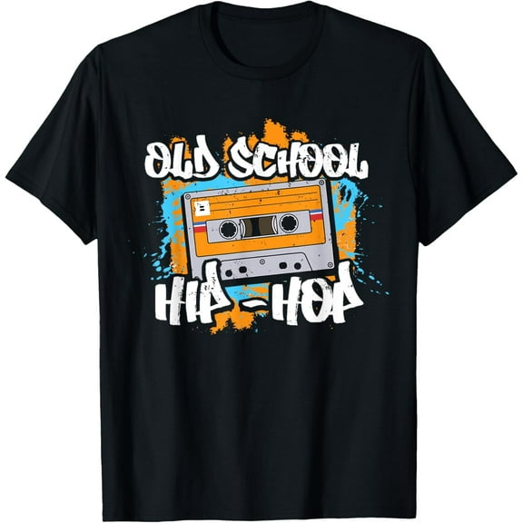 Retro Old School Hip Hop 80s 90s Graffiti Cassette Gift T-Shirt men and women can wear, black, white, gifts