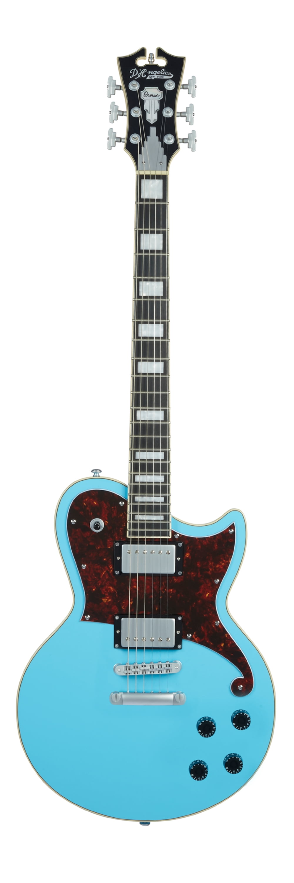 D'Angelico Premier Taz Atlantic Solid-Body Electric Guitar, Sonic Blue