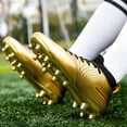 thumbnail image 4 of Fenlogft Men's Shoes High-Top Soccer Molded Cleats, Medium Low Heel Platform Closed Toe, Gold 4.5, 4 of 6