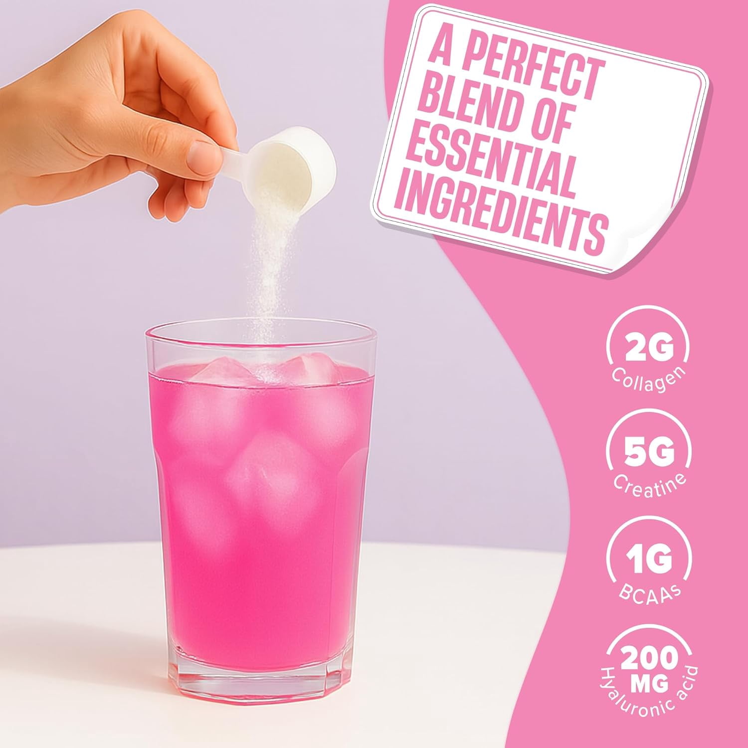 Creatine for Women Booty & Beauty – Pink Lemonade | 5g Creatine, 2g Collagen, BCAAs & Hyaluronic Acid for Glutes, Strength & Skin Nutrex Research 30 Servings)