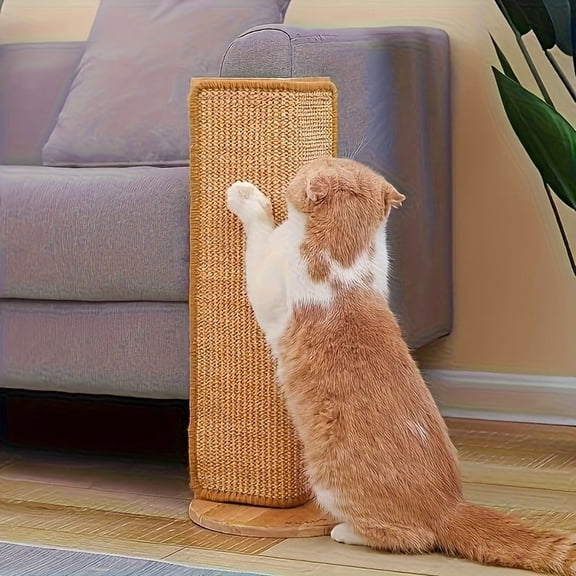 Cat Scratching Post - Sofa-Safe Design, Durable Natural Sisal Material Promotes Healthy Nail Care and Furniture Protection, Ideal Gift for Cats, Simple Pet Accessory, Safe Pet Material,