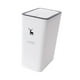 thumbnail image 2 of Cubo de basura, bote de basura, con tapa, contenedor de almacenamiento de basura multifunción para el hogar, Blanco, 2 of 9