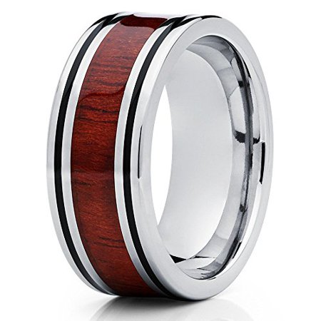 Silly Kings Koa Wood Titanium Ring 8mm Titanium Wedding Band