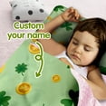 thumbnail image 2 of KAINSY Adorable Plant Theme Toddler Nap Mat, Custom Name Green Clover Sleeping Bag Blanket for Daycare and Preschool, Easy to Carry and Wash, Perfect for Kids Travel, 2 of 8