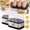 2Pcs, variant on Multifunctional Egg Steamer with Clear Lid, Rapid Electric Egg Cooker 6 Egg Capacity Auto Shutoff, Compact Hard Boiled Egg Maker Machine, Stainless Steel Egg Boiler for Soft Poached Eggs