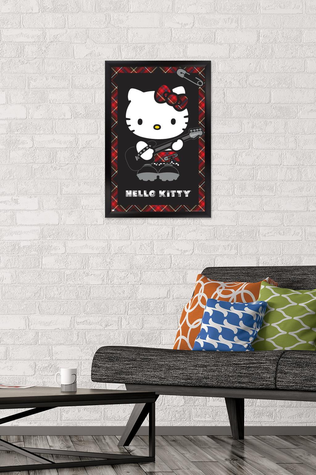 Hello Kitty - Punk Wall Poster with Magnetic Frame, 22.375 x 34